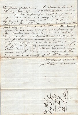 State vs Daughton Regarding Sale of Liquor to a Slave 29A Packet 64
